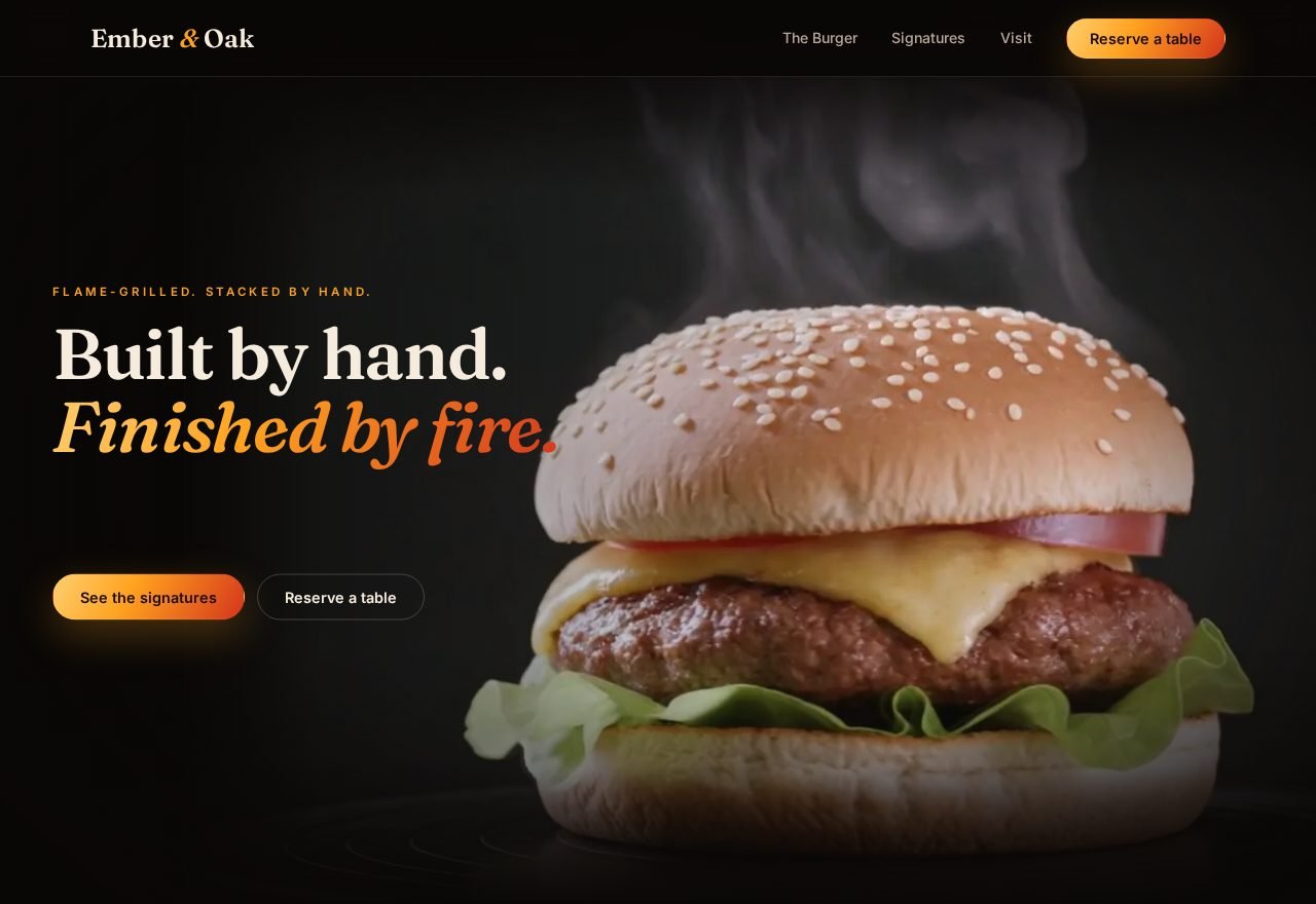 The turning burger in the opening scene